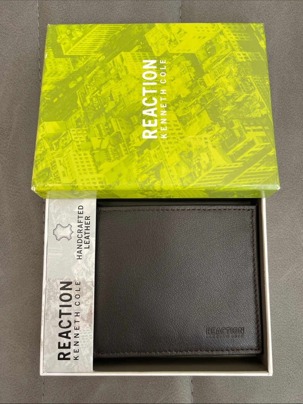 Kenneth Cole Reaction Dark Brown Leather Wallet